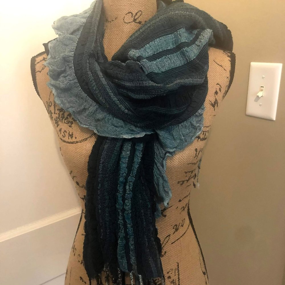 Dark and Light Blue Scarf